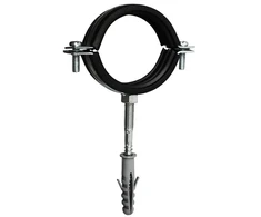 Metalinis vamzdžio laikiklis 3" (85-91mm) su guma ir varžtu M8x80