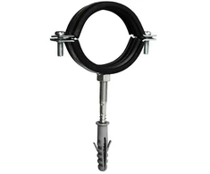 Metalinis vamzdžio laikiklis 3" (85-91mm) su guma ir varžtu M8x80