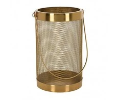 Metalinis žibintas MESH, auksinės sp., 15,5 x 25,5 cm