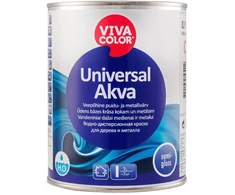 Metalo ir medienos dažai VIVACOLOR UNIVERSAL AKVA, pusiau blizgūs, 0,9 l