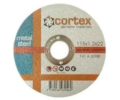 Metalo pjovimo diskas CORTEX, 115 x 1,2 x 22 mm, plienui
