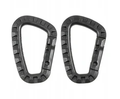 MFH Max Fuchs Plastikinis D-formos juodas karabinas 7 mm x 8.5 cm