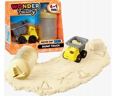 MGA Sunkvežimių rinkinys „Wonder Factory Never Dry Sand Construction Trucks Asst in PDQ 595168-EUC“