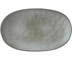 Mica Decorations Lėkštė Tabo 35.5x21.5xH4.5cm keraminė/pilka