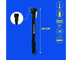 MICHELIN MANUAL 8 BAR dviračio siurblys su rankena, ALUMININIS, lengvas, DVIGA GALV.