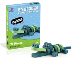 Midex 3d Putojantys Krokodilo Aligatoriaus Dėlionės Kaladėlės, 21 El.