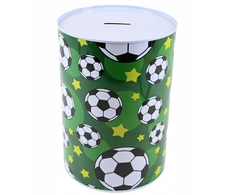 Midex DIDELIS PIGGY BANKĖLIS BERNIUKUI, FUTBOLO METALINIS SIDĖLIS, ĮVAIRIŲ SPALVŲ