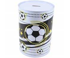 Midex DIDELIS PIGGY BANKĖLIS BERNIUKUI, FUTBOLO METALINIS SIDĖLIS, ĮVAIRIŲ SPALVŲ