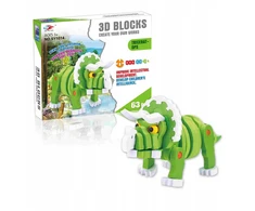 Midex DINOZAURO TRICERATOPS PUTO BLOKAI DĖLĖS 63 ELEMENTAI