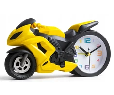 Midex MOTORINIO MOTOCIKLO GELTONAS IR Juodas 19 x 11 CM Smulkintuvo Smulkintuvo LAIKRODŽIO SIGNALAS
