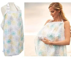 Milababy Sutvirtintas maitinimo šalikas, užvalkalas su langeliu, bambukinis užvalkalas + dėklas