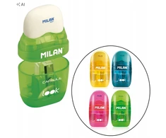 Milan Capsule Look rožinė drožtuko-trintuko kombinacija
