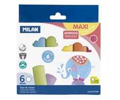 Milan MAXI CHALK 6 SPALVŲ APVALUS