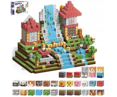 MILHMANN Pikselių magnetiniai blokeliai LIBRARY BLOCKS 200 blokelių rinkinys