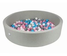 Mimii Okrągły suchy basen 130x30 su piłeczkami 7cm 200szt