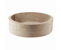Mimii Suchy basen 110x30 Velvet Soft Ciemny Kreminis bez piłek