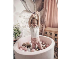 Mimii Suchy basen 110x30 Velvet Soft Šviesiai rožinė bez piłek