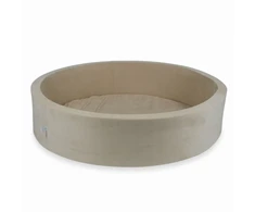 Mimii SUCHY BASEN bez piłek KOJEC vaikams 130x30cm Velvet Soft Kreminis apvalus