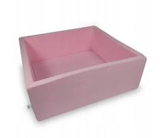 Mimii SUCHY BASEN bez piłek KOJEC vaikams 110x110x40cm Pudrowy róż kwadrat