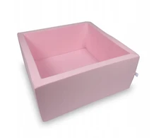 Mimii SUCHY BASEN bez piłek KOJEC vaikams 90x90x40cm Pudrowy róż kwadrat