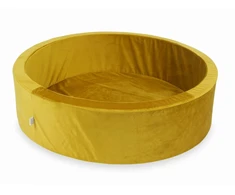 Mimii SUCHY BASEN KOJEC vaikams 110x30cm Velvet Auksinis apvalus bez piłek