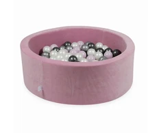 Mimii SUCHY BASEN KOJEC vaikams 90x30cm Soft Rožinė 200 piłek apvalus