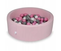 Mimii SUCHY BASEN KOJEC vaikams 90x30cm Pudrowy Róż 200 piłek apvalus
