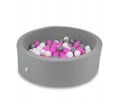 Mimii SUCHY BASEN KOJEC vaikams 90x30cm Pilka 200 piłek apvalus