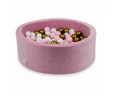 Mimii SUCHY BASEN KOJEC vaikams 90x30cm Soft Rožinė 200 piłek apvalus