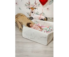 Mimii SUCHY BASEN KOJEC vaikams 90x90x40cm Marmur 400 piłek kwadrat