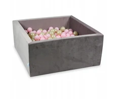 Mimii SUCHY BASEN KOJEC vaikams 90x90x40cm Velvet Lila 400 piłek kwadrat