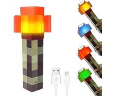 MINECRAFT NAKTINĖ LEMPA ŽAIDIMŲ KAMBARIO DEKOLAS MIGAMOJOJE USB naktinė lempa
