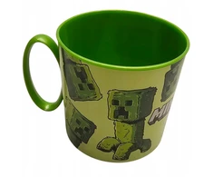 MINECRAFT Puodelis, vakarienės puodelis, 265 ml, vaikiškas plastikas, be BPA