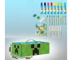 MINECRAFT Rinkinys artystyczny kredki farby flamastry do malowania rysowania