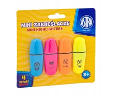 Mini žymekliai Astra, 4 spalvos, 4 vnt.