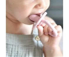 Minikoioi Dinaminis silikoninis čiulptukas su rankena 1 vnt. Rožinė 3 m+