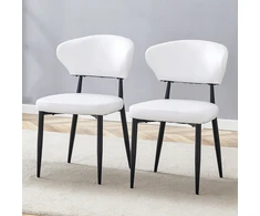 Minimalistinės baltos ergonominės kėdės, 2 vnt