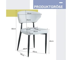 Minimalistinės baltos ergonominės kėdės, 2 vnt