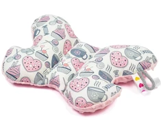 Miniminky Anti-shock Travel Pillow Butterfly galvos atrama Minky Colors vežimėliui