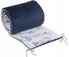 Minkšta kūdikio lovytės apsauga Babymam 180x30, mėlyna