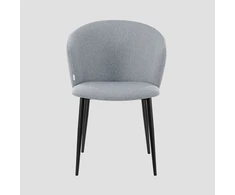 Minkšta silkės rašto kėdė, lofto stiliaus LUJO, tamsiai pilka 56,5x59x81 HOMLA