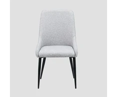 Minkšta svetainės kėdė SABOR pilka silkės raštas 52x52x93.5 HOMLA