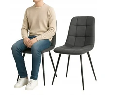 Minkšta veliūrinė kėdė svetainei valgomajam Loft Metalinės kojos iki 120kg