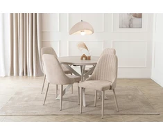 Mebel Elite Minkšta virtuvės audinio kėdė, skirta svetainei valgomajam Cashmere TORINO