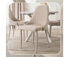Mebel Elite Minkšta virtuvės audinio kėdė, skirta svetainei valgomajam Cashmere TORINO