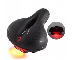 MINKŠTAS DVIRAČIO BALNĖLIS su lempa, balnas nuo šoko, LED VENTILACIJA, USB