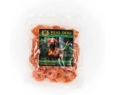 Real Dog SNACKS Minkšti vištienos file žiedai 500g