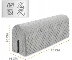 Minky ZABEZPIECZENIE KRAWĘDZI ŁÓŻKA DZIECIĘCEGO 70 CM Z POKROWCEM DO PRANIA