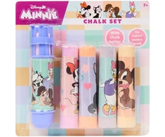 Minnie Mouse DISNEY MINNIE PEELĖS KELIO KREIDOS 5 SPALVŲ KREIDOS + PIEŠIMO RANKENĖ