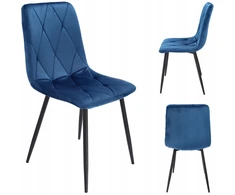 MINŠTA dygsniuota VELVET KĖDĖ moderni PIADO tamsiai mėlyna JUMIhome